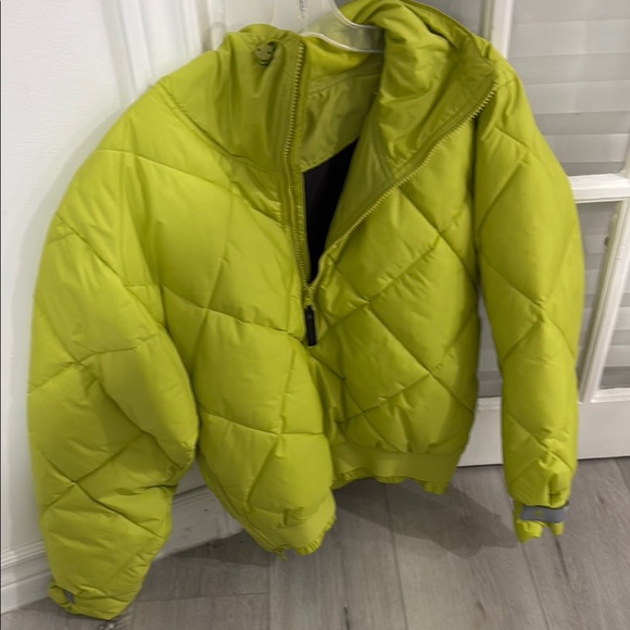 Adidas Stella McCartney Bright Green Puffer Jacket - Picture 4 of 4